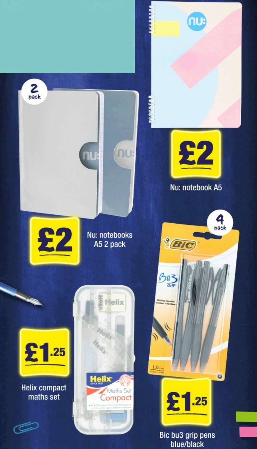 Poundland Back to School Offers from 28 August