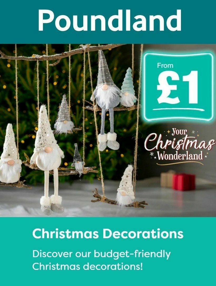 Poundland Christmas Decorations Offers from 26 November