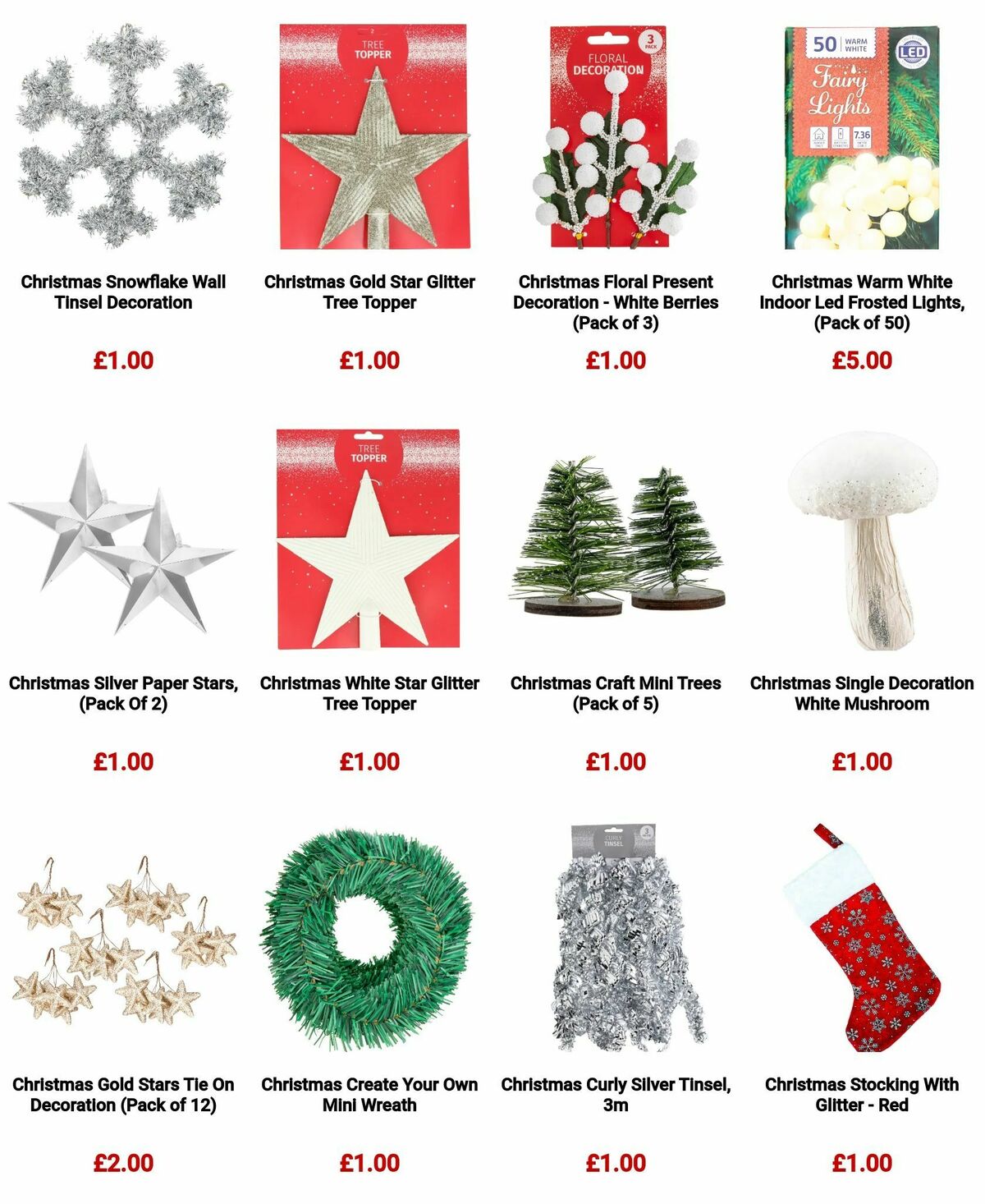Poundland Christmas Decorations Offers from 26 November