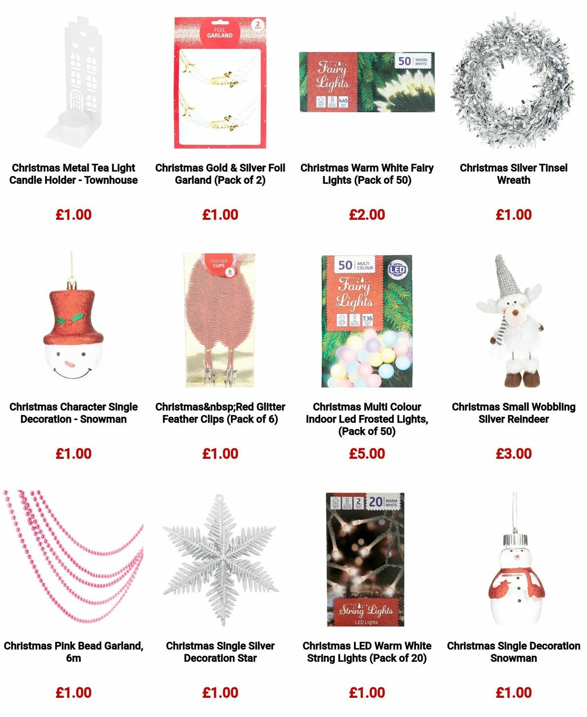 Poundland Christmas Decorations Offers from 26 November