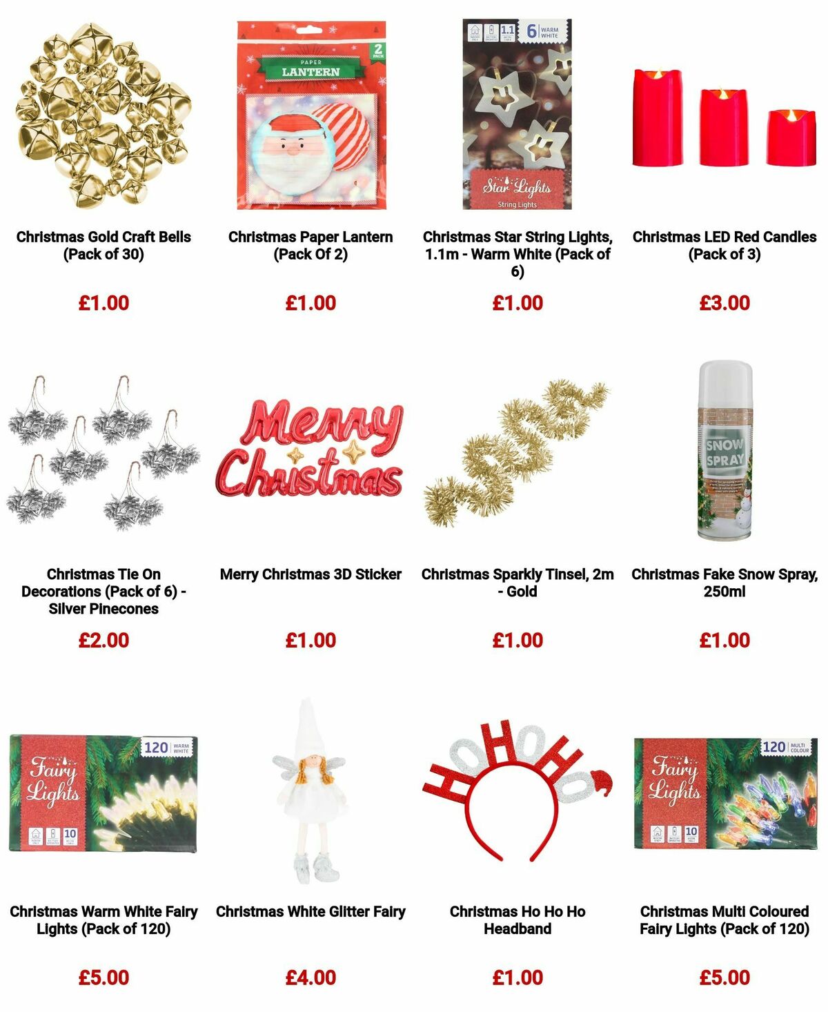 Poundland Christmas Decorations Offers from 26 November