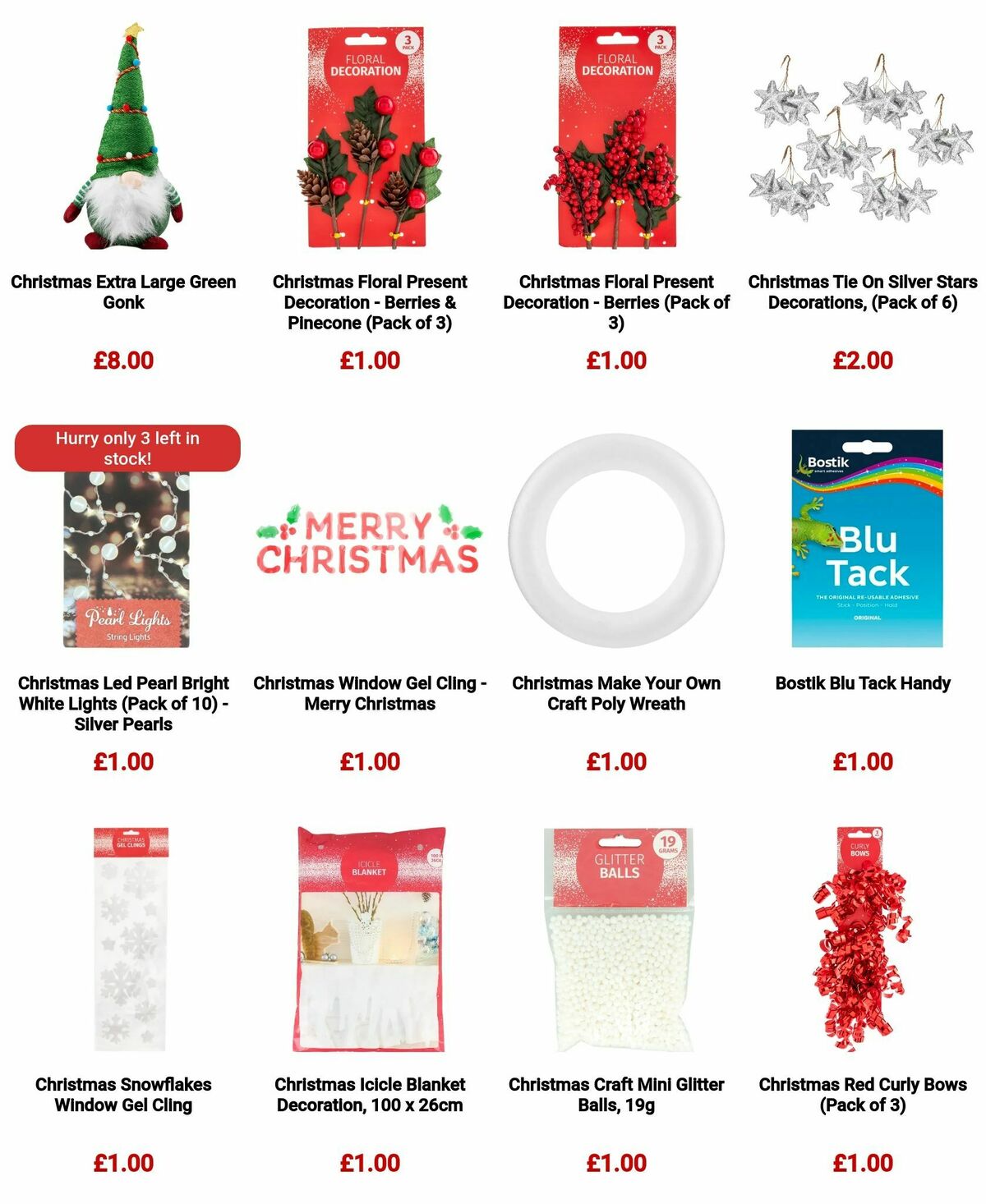 Poundland Christmas Decorations Offers from 26 November