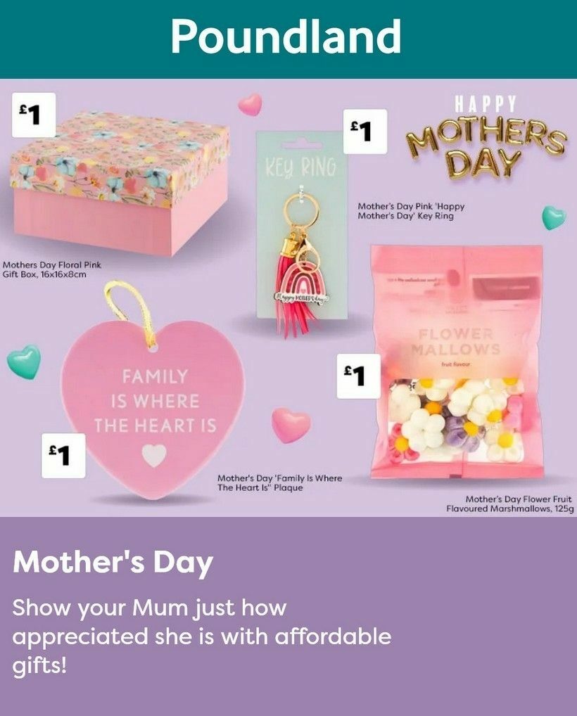 Poundland Mother's Day Offers from 4 March
