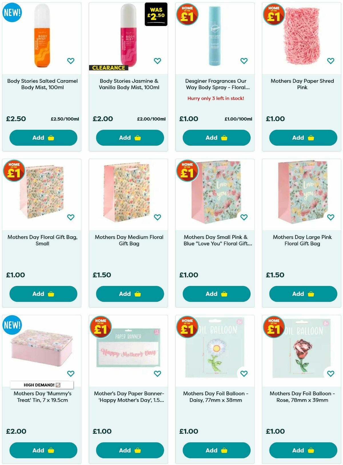 Poundland Mother's Day Offers from 4 March