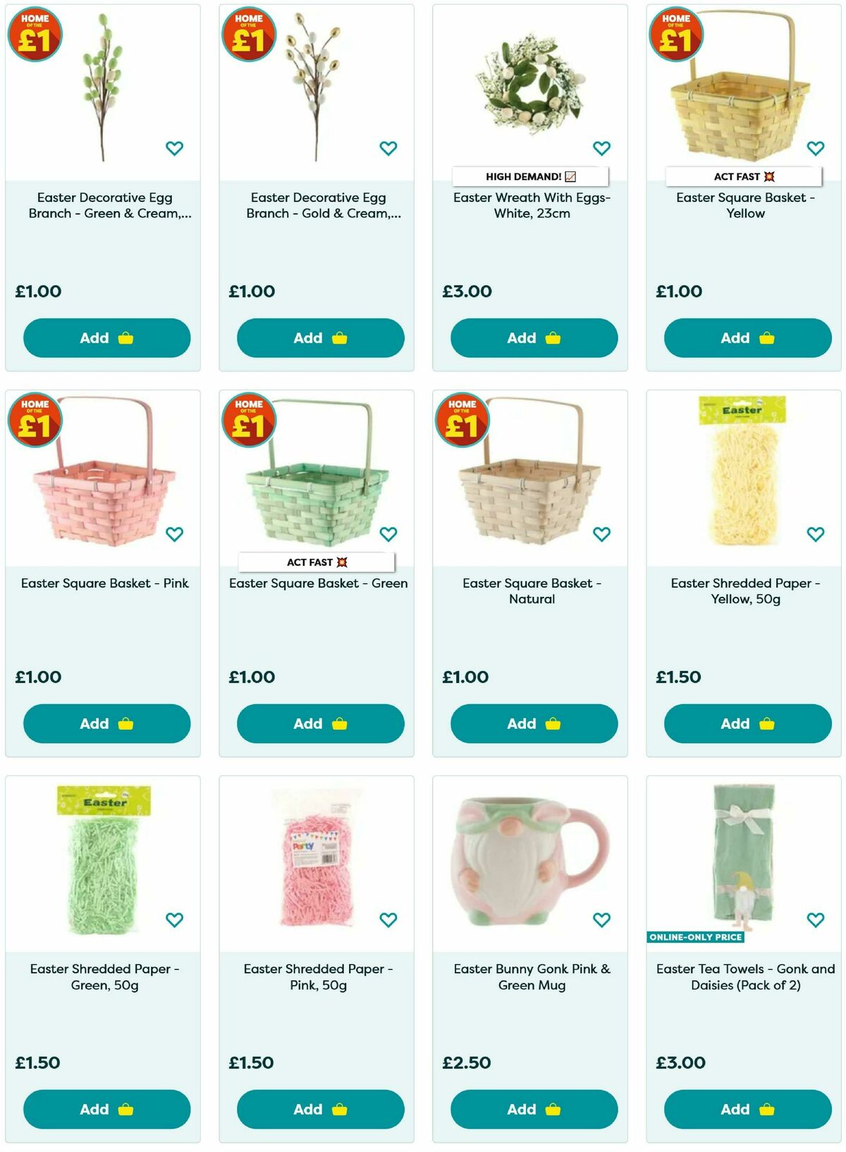 Poundland Easter Offers from 1 April