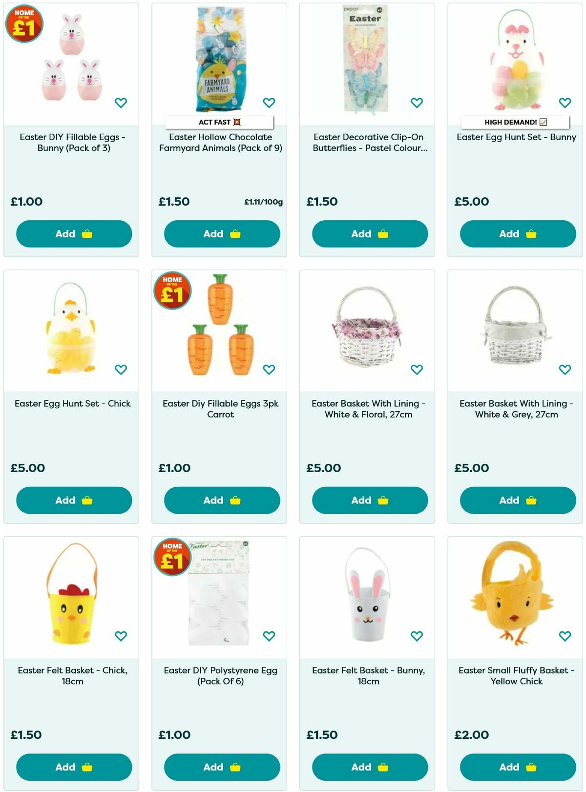 Poundland Easter Offers from 1 April