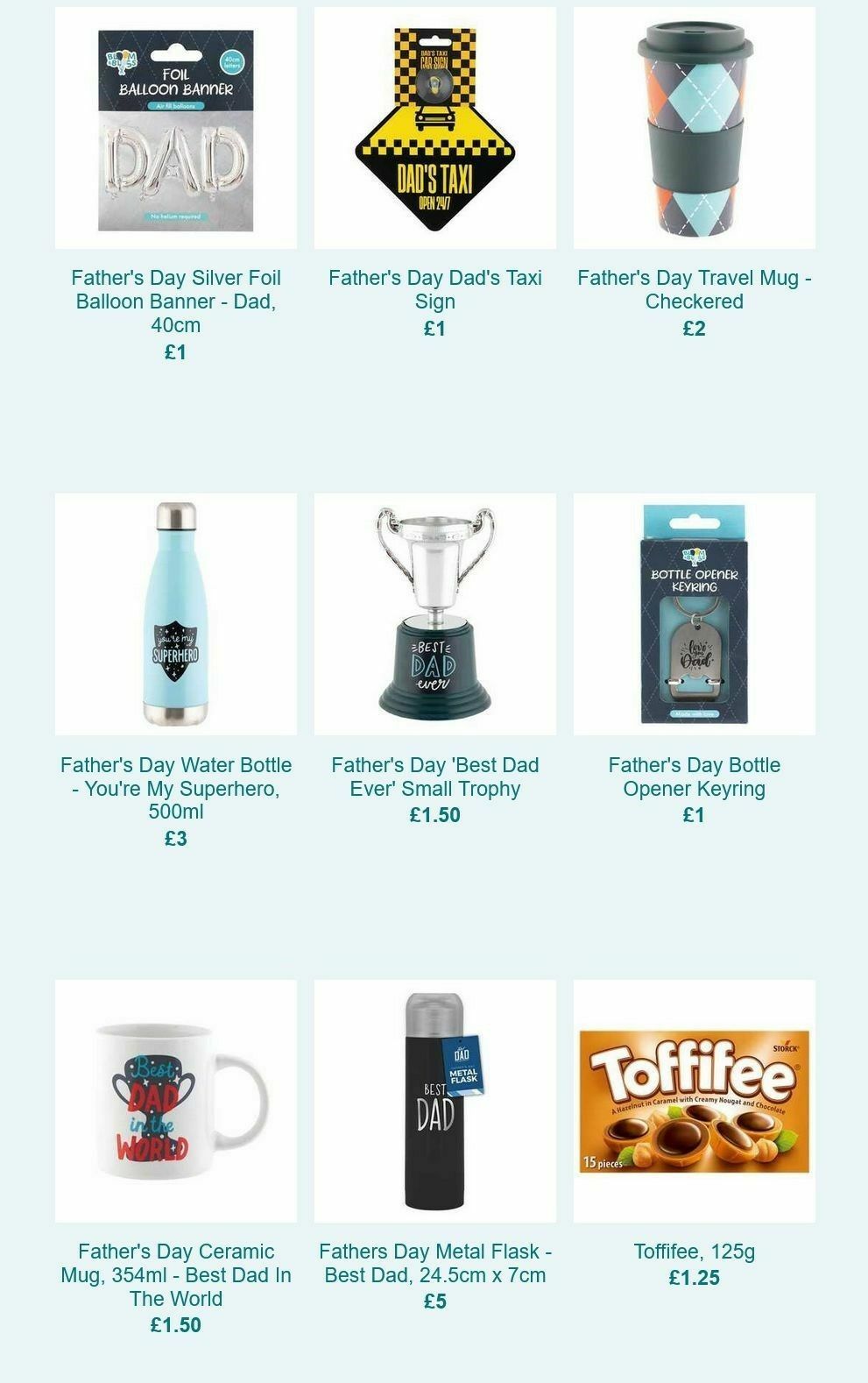 Poundland Father's Day Offers from 22 May