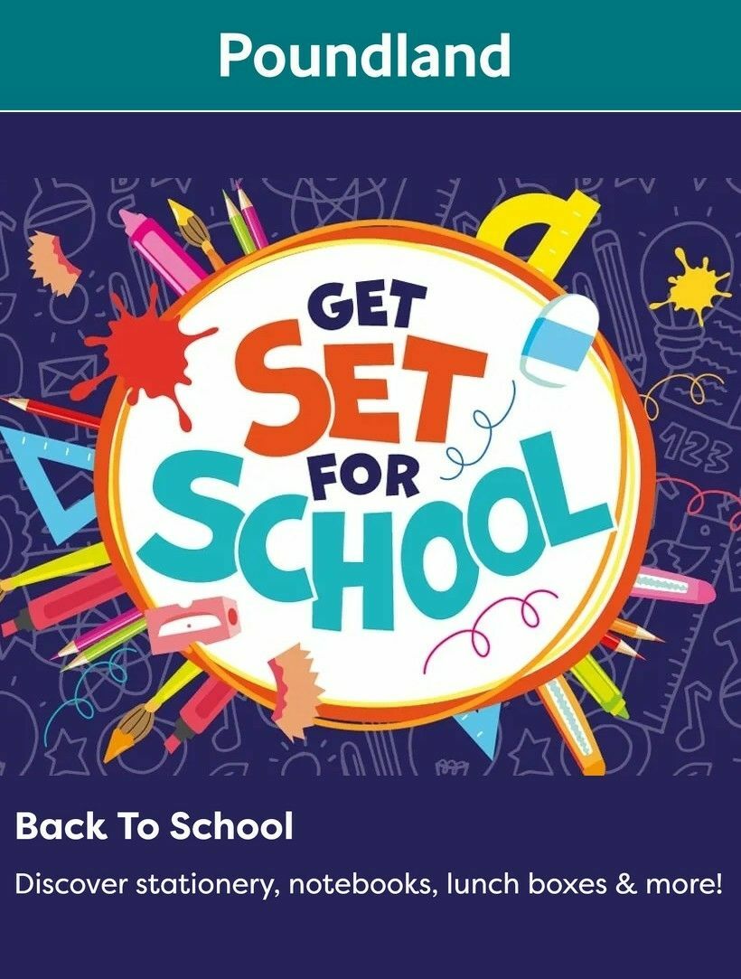Poundland Back to School Offers from 19 August