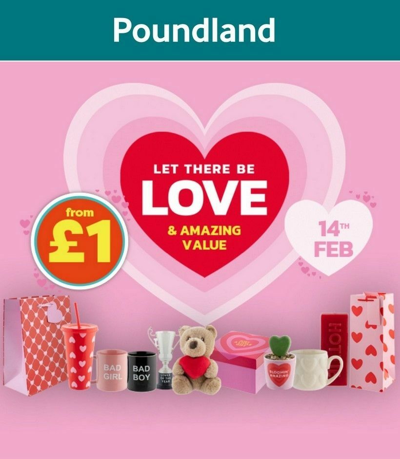Poundland Valentine's Day Offers from 20 January