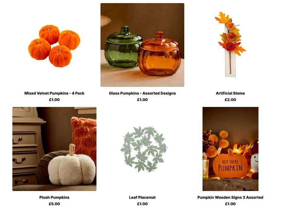 Poundland Autumn Living Offers from 10 August