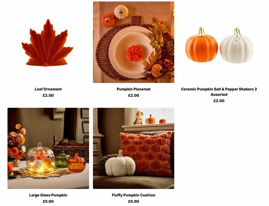 Poundland Autumn Living Offers from 10 August