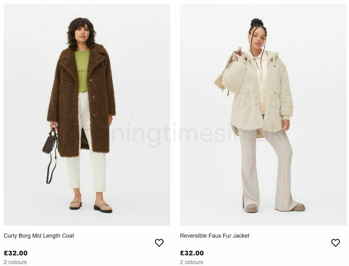 Primark Women's Winter Coats Offers from 3 December