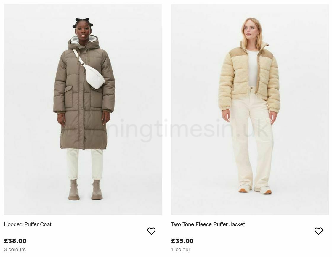 Primark Women's Winter Coats Offers from 3 December