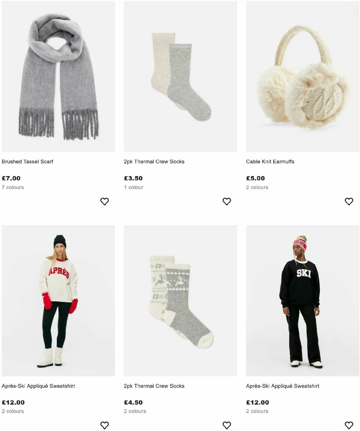 Primark Après Ski Outfits Offers from 13 December