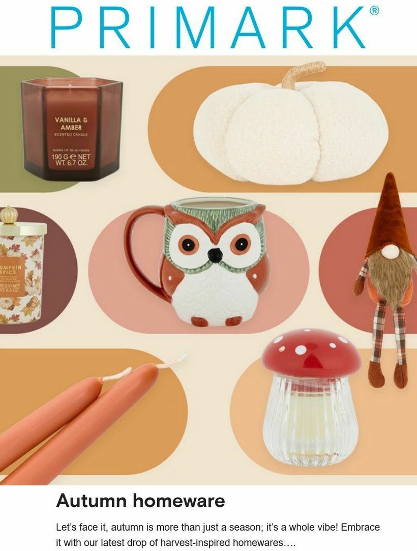 Primark Autumn Offers from 15 August