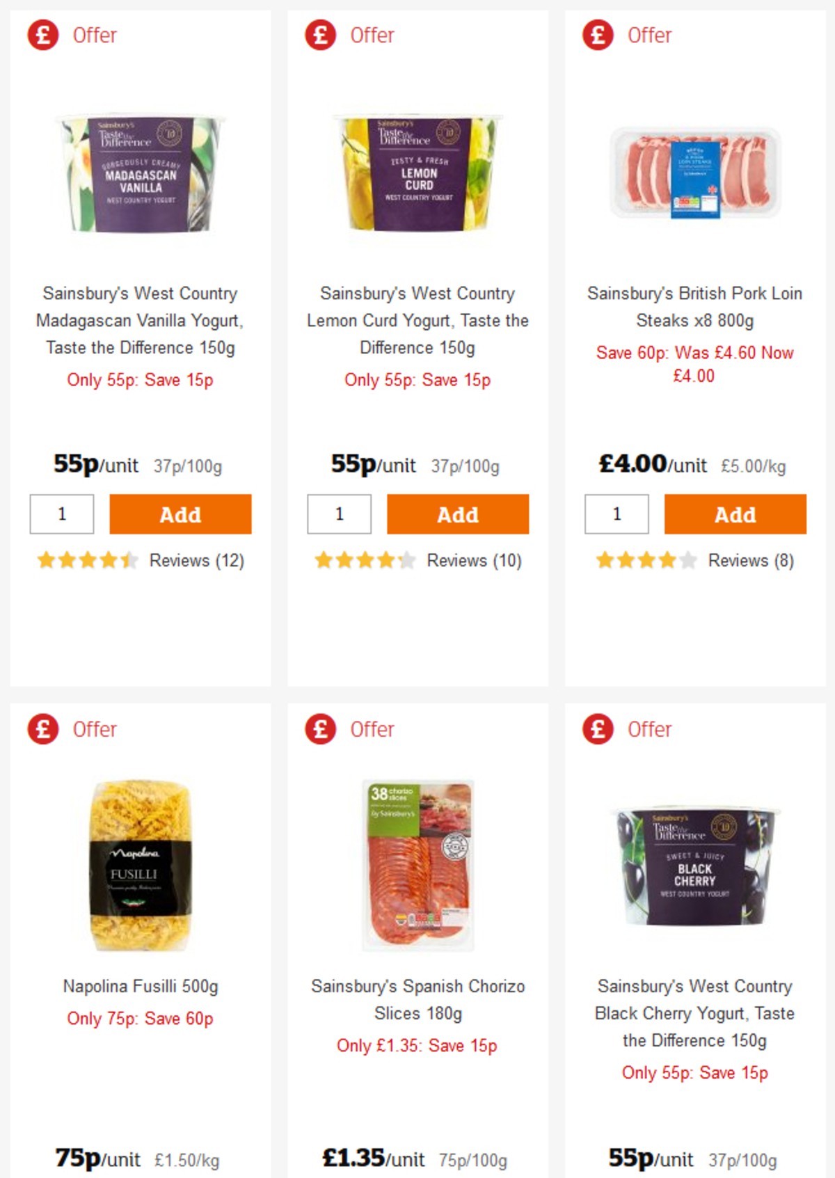 Sainsbury's Offers from 29 March
