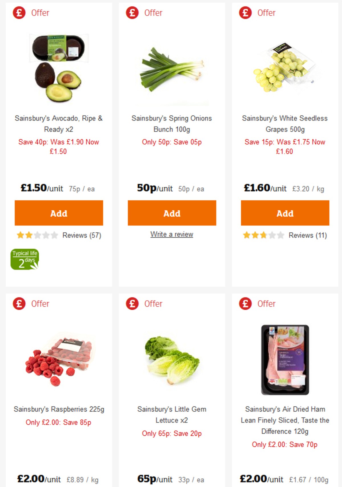 Sainsbury's Offers from 3 May