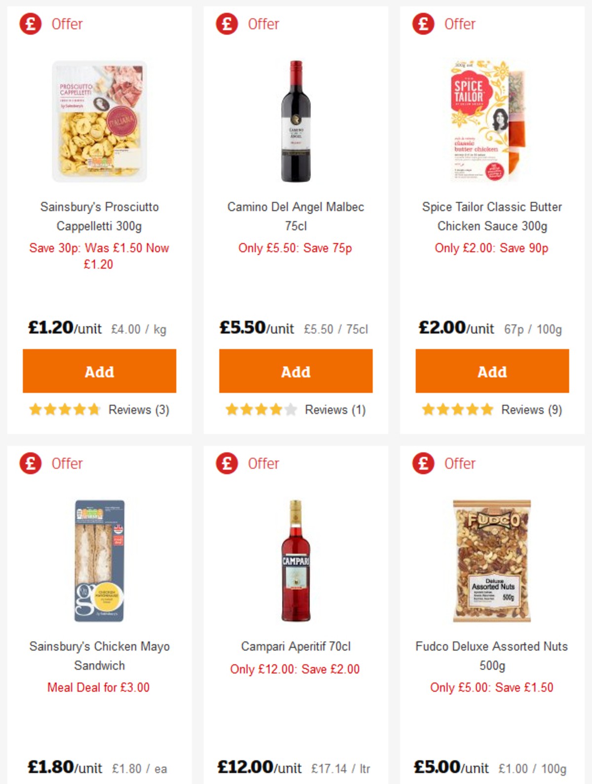 Sainsbury's Offers from 3 May