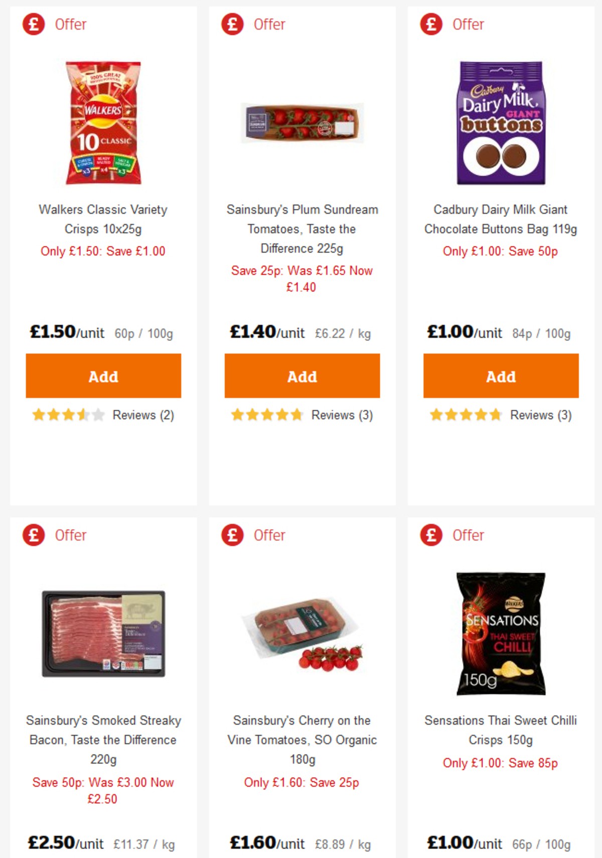 Sainsbury's Offers from 3 May