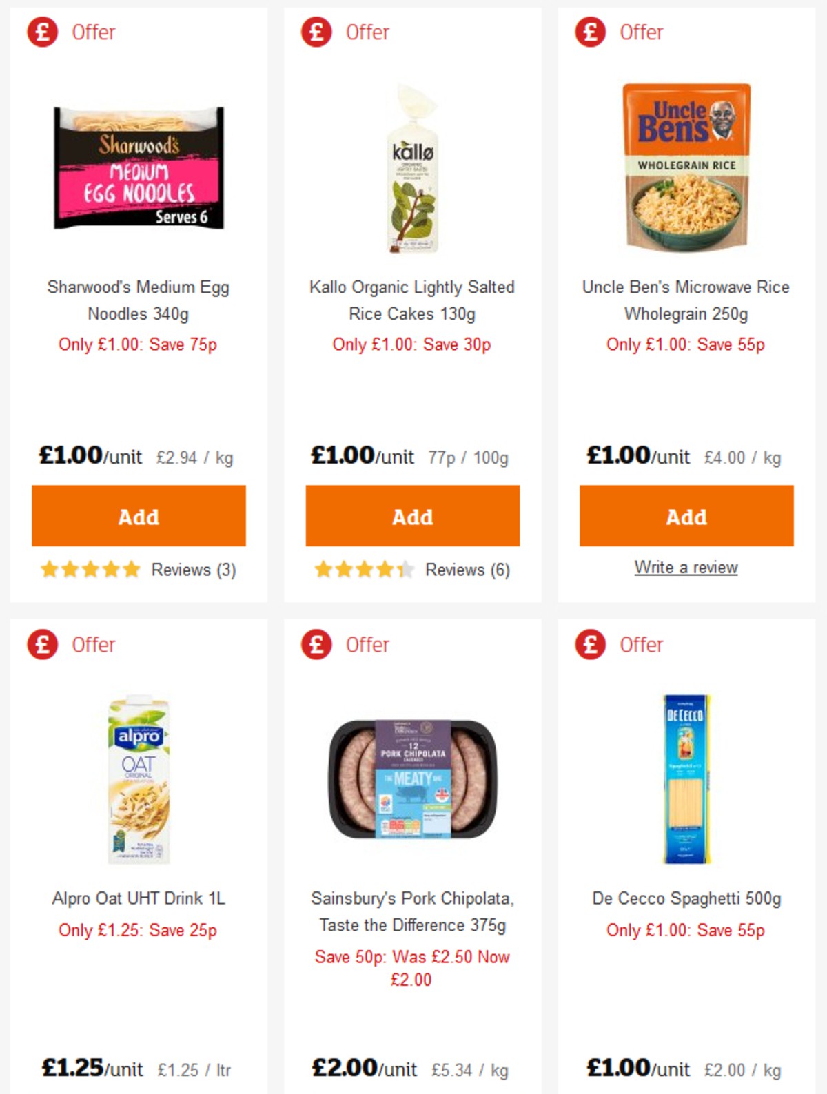 Sainsbury's Offers from 3 May