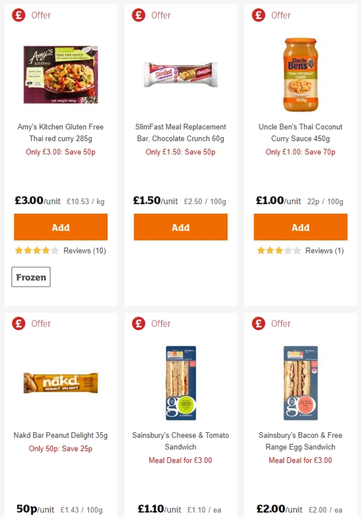 Sainsbury's Offers from 10 May