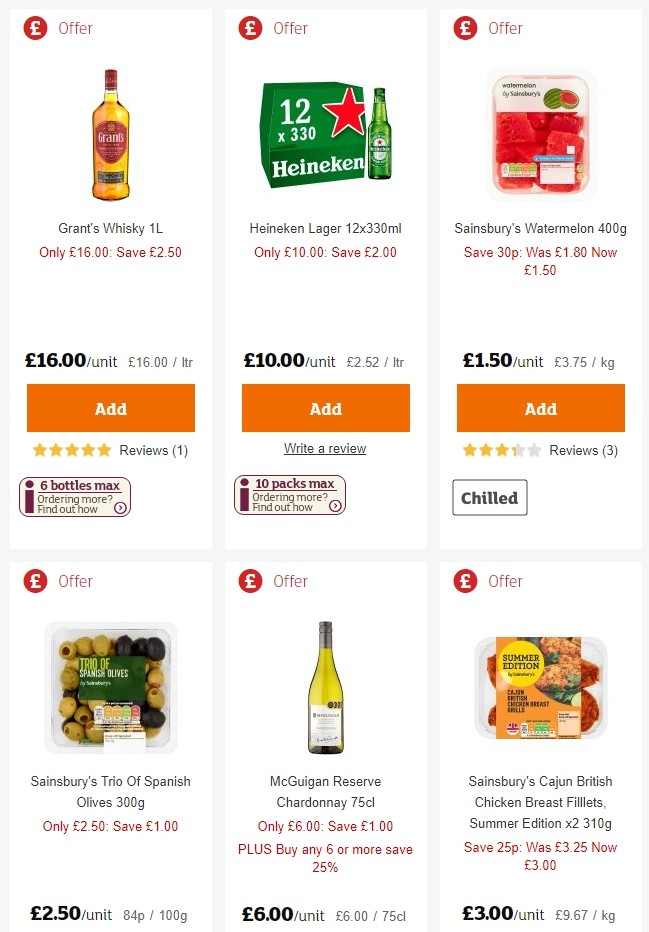 Sainsbury's Offers from 24 May