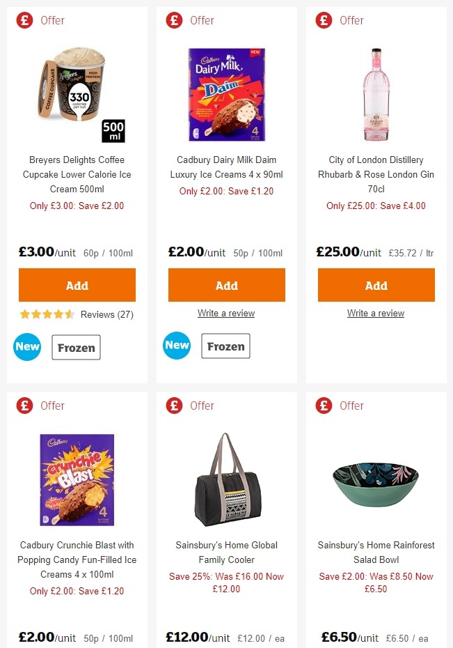 Sainsbury's Offers from 24 May