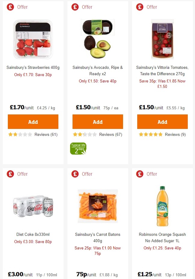 Sainsbury's Offers from 24 May