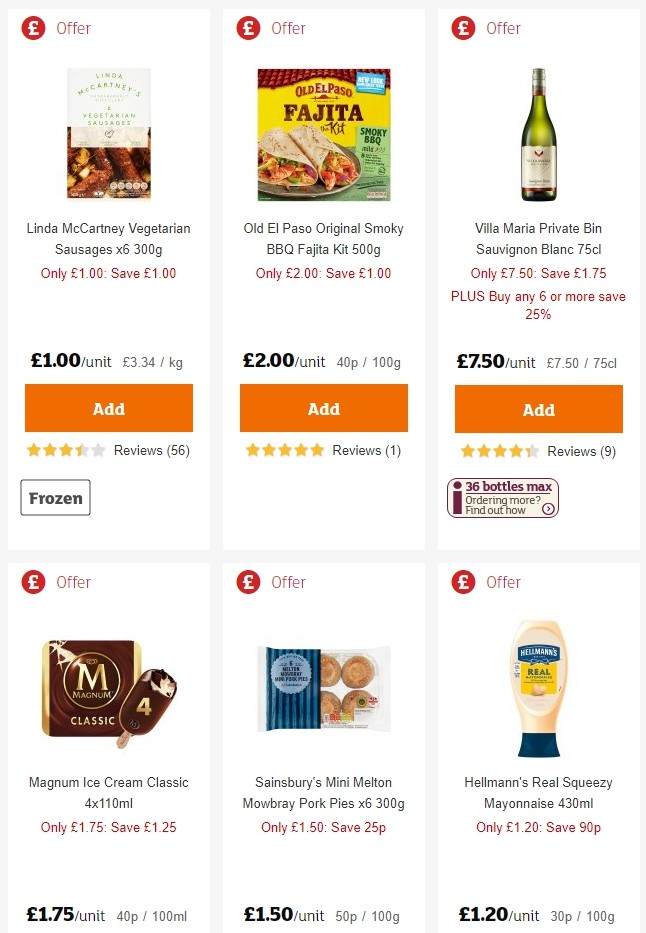 Sainsbury's Offers from 24 May