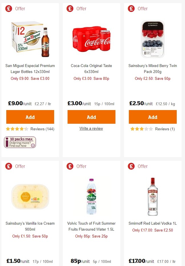 Sainsbury's Offers from 24 May