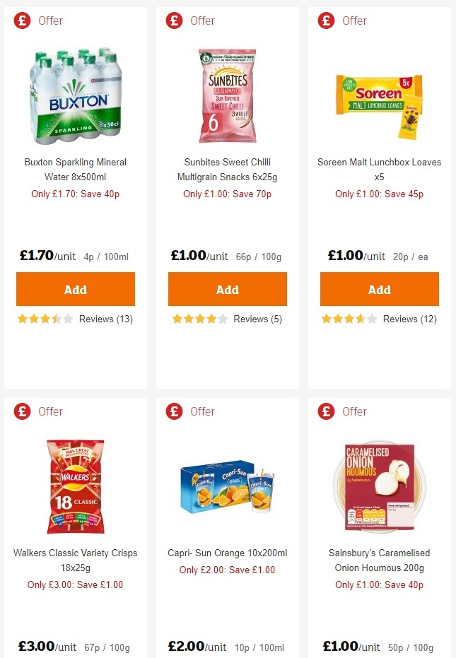 Sainsbury's Offers from 31 May