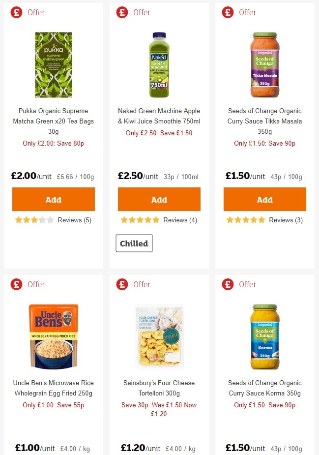 Sainsbury's Offers from 21 June