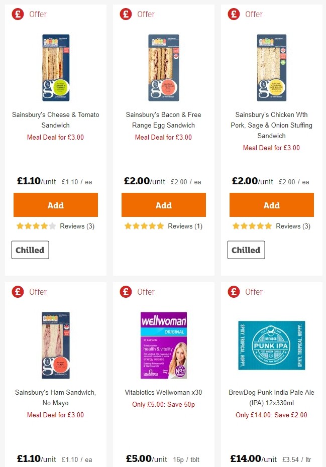 Sainsbury's Offers from 21 June