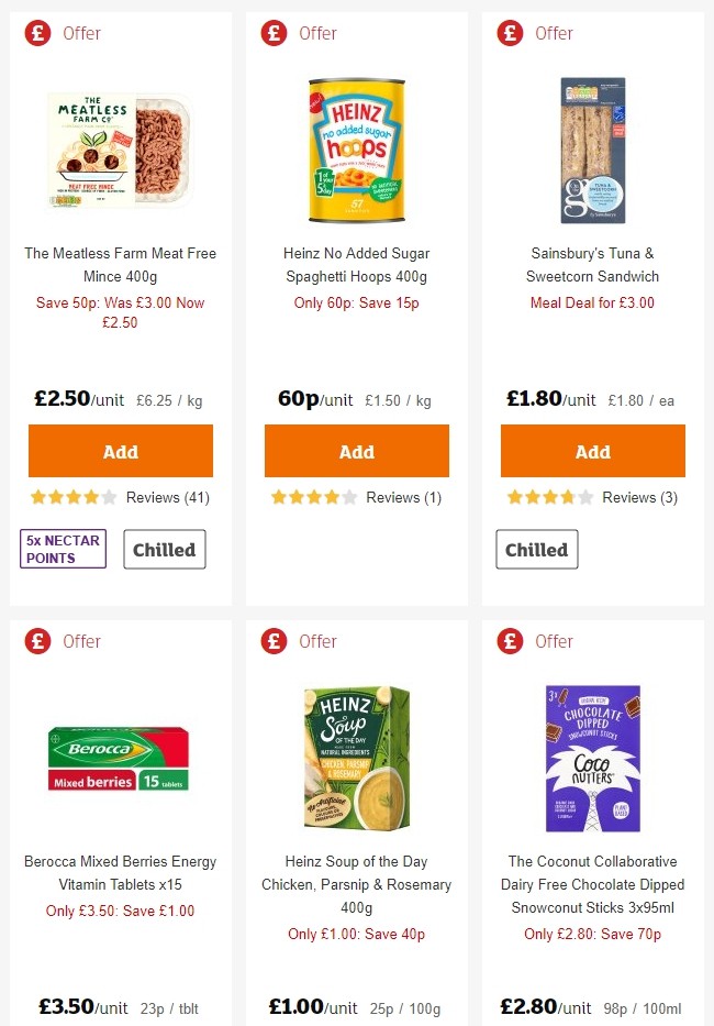 Sainsbury's Offers from 21 June