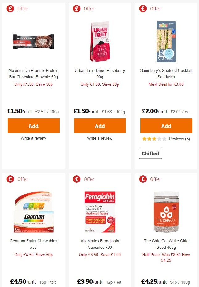 Sainsbury's Offers from 21 June