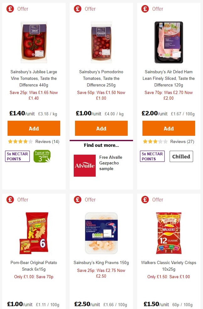 Sainsbury's Offers from 21 June
