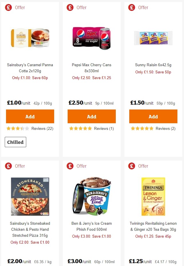 Sainsbury's Offers from 21 June