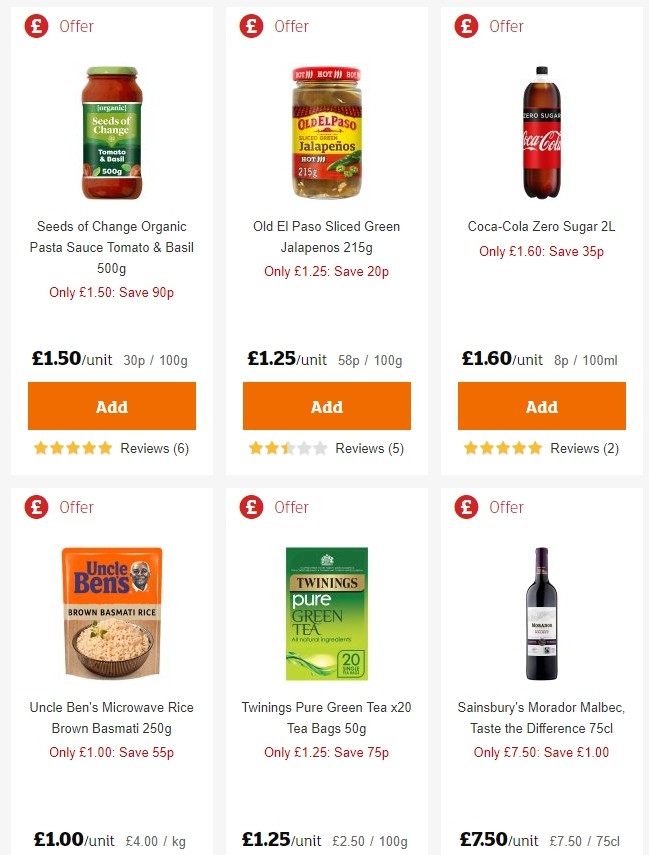 Sainsbury's Offers from 21 June