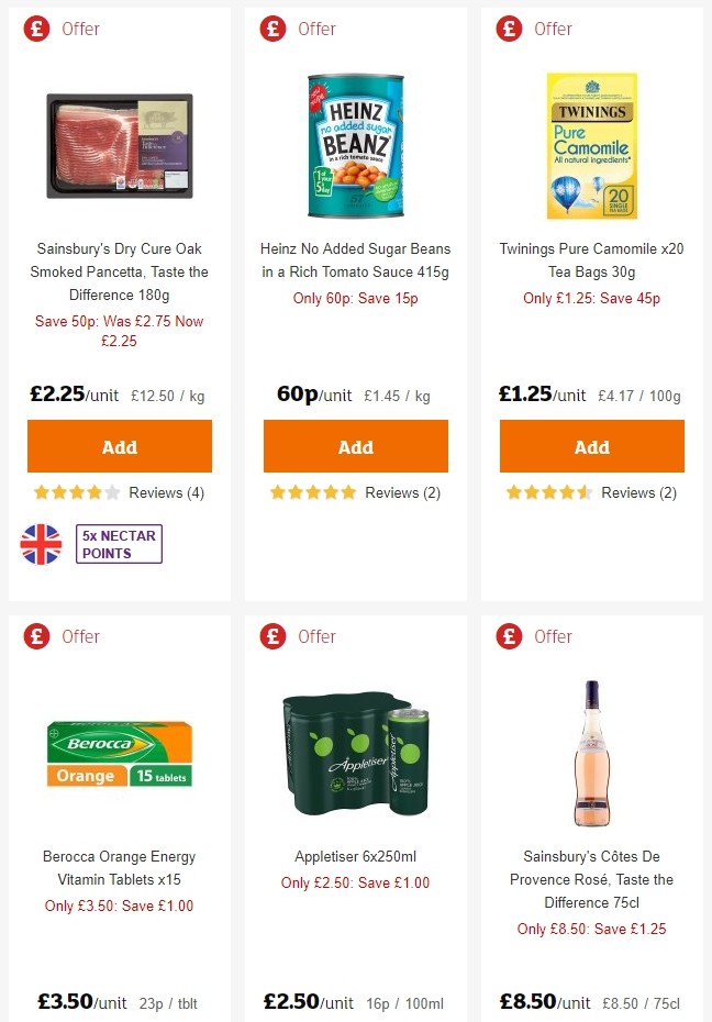 Sainsbury's Offers from 21 June