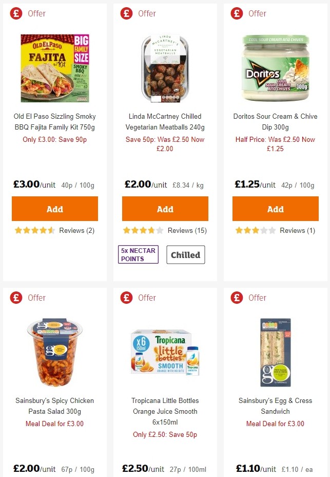 Sainsbury's Offers from 28 June