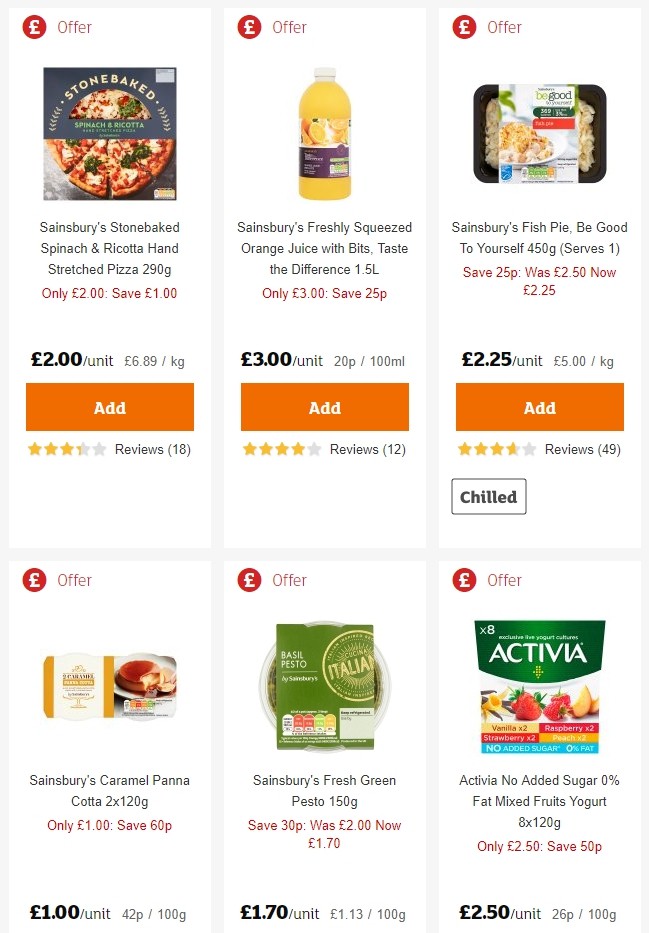 Sainsbury's Offers from 28 June