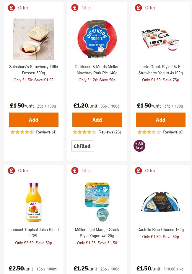 Sainsbury's Offers from 28 June