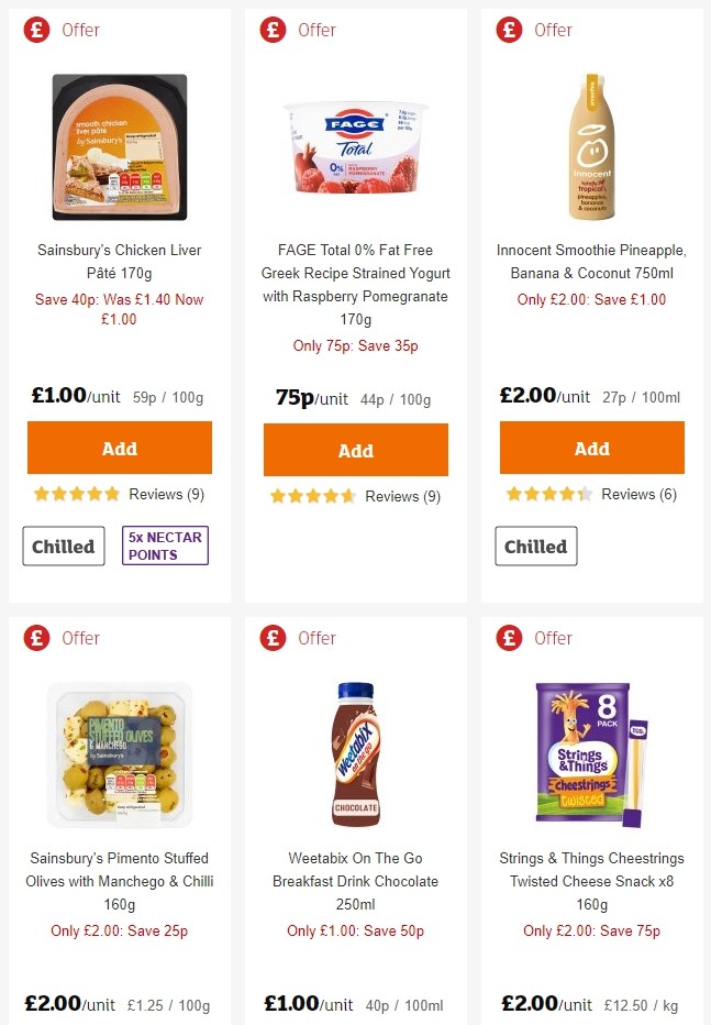 Sainsbury's Offers from 28 June