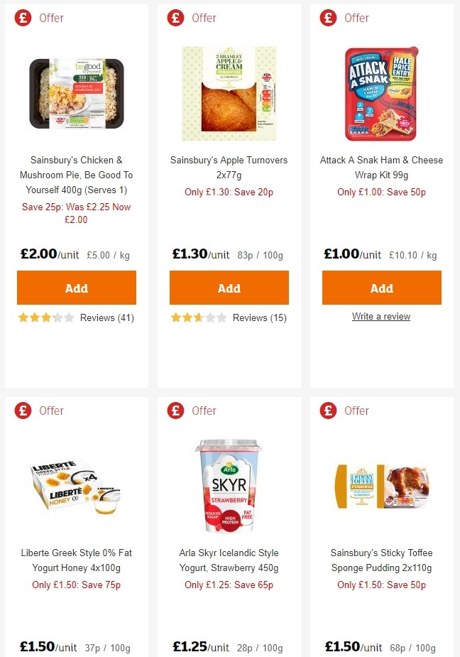 Sainsbury's Offers from 28 June