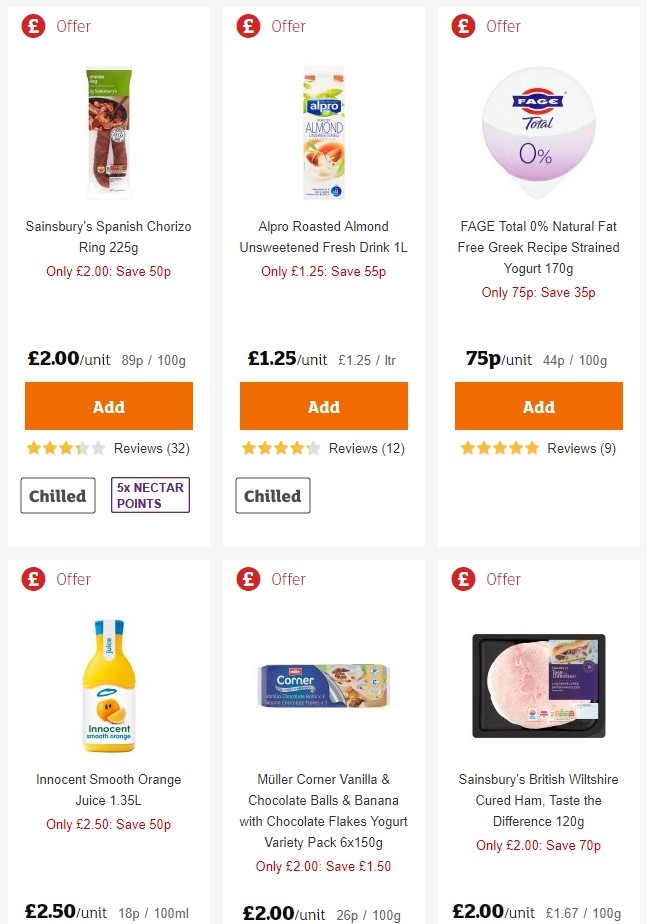 Sainsbury's Offers from 28 June