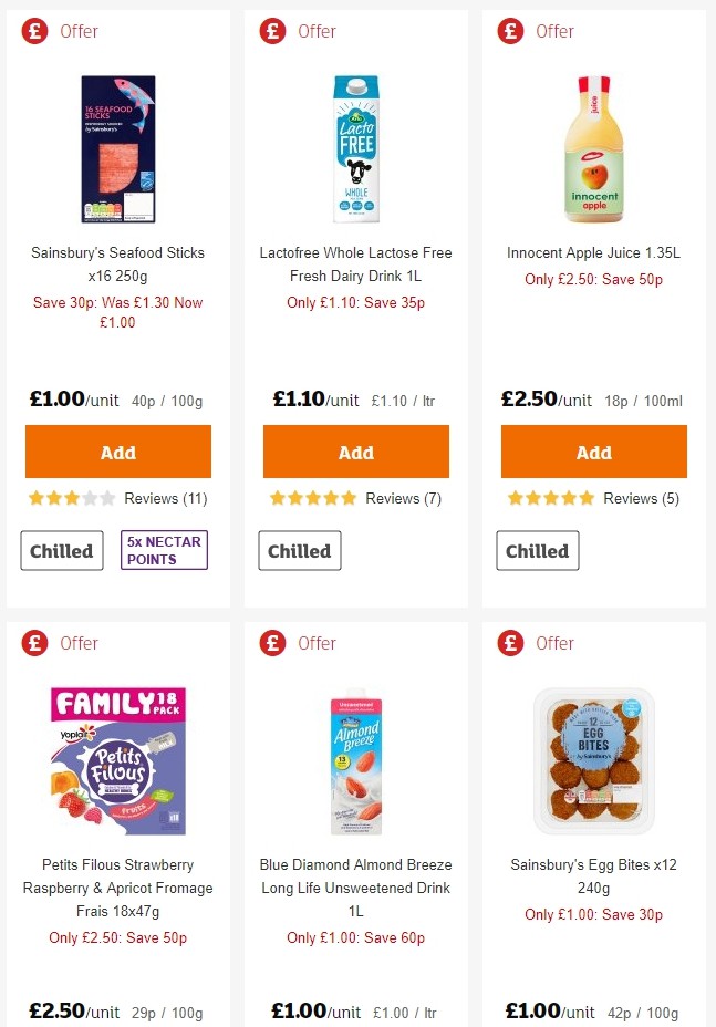 Sainsbury's Offers from 28 June
