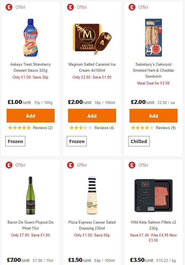 Sainsbury's Offers from 12 July