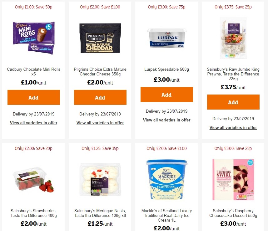 Sainsbury's Offers from 19 July