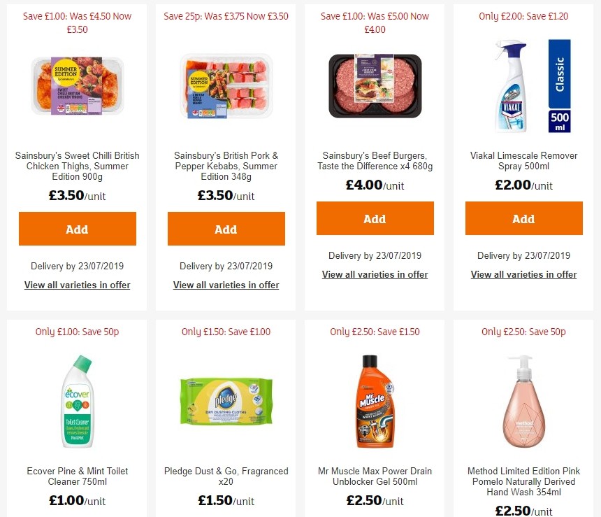 Sainsbury's Offers from 19 July