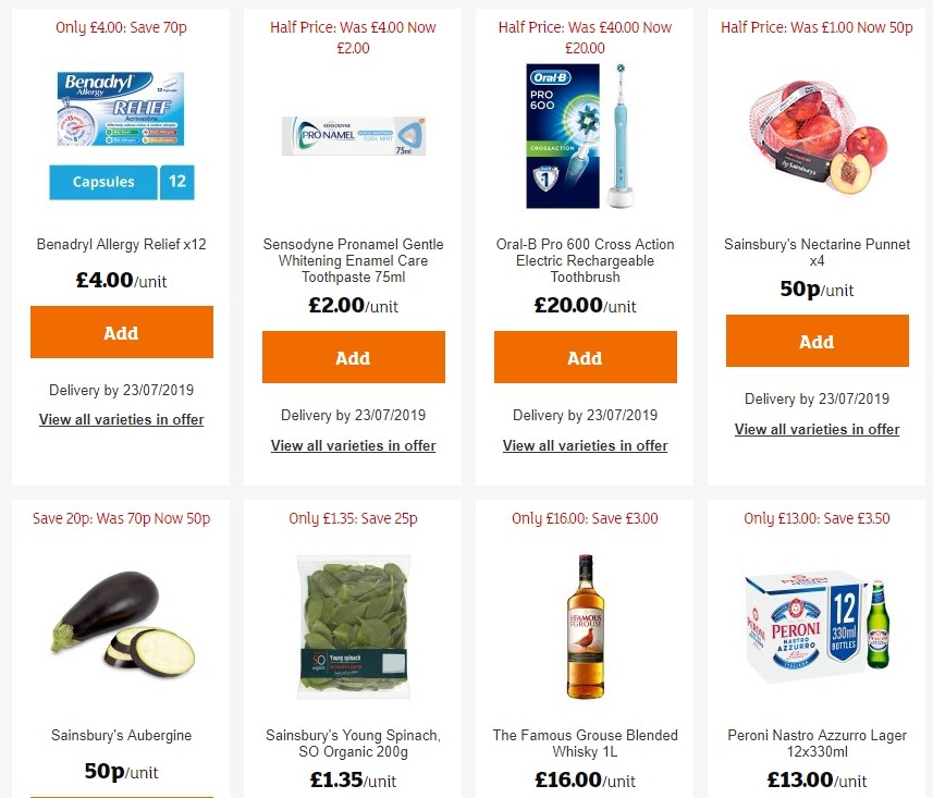 Sainsbury's Offers from 19 July